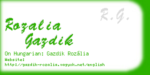 rozalia gazdik business card